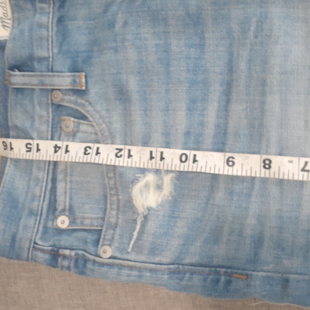 Madewell  cuff  jeans shorts size 25 - Picture 6 of 8